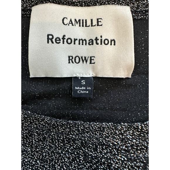 Reformation x Camille Rowe Esen Dress - Sparkle Chrome Metallic- Size Small - Picture 6 of 9
